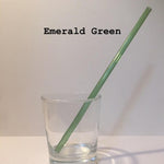 Surfside Sips 10" Emerald Glass Drinking Straw