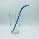 Surfside Sips bent "Tiki Bamboo" Glass Borosilicate Drinking Straw