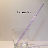 Surfside Sips 10" Lavender Glass Drinking Straw