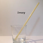 Surfside Sips 10" Ivory Glass Drinking Straw