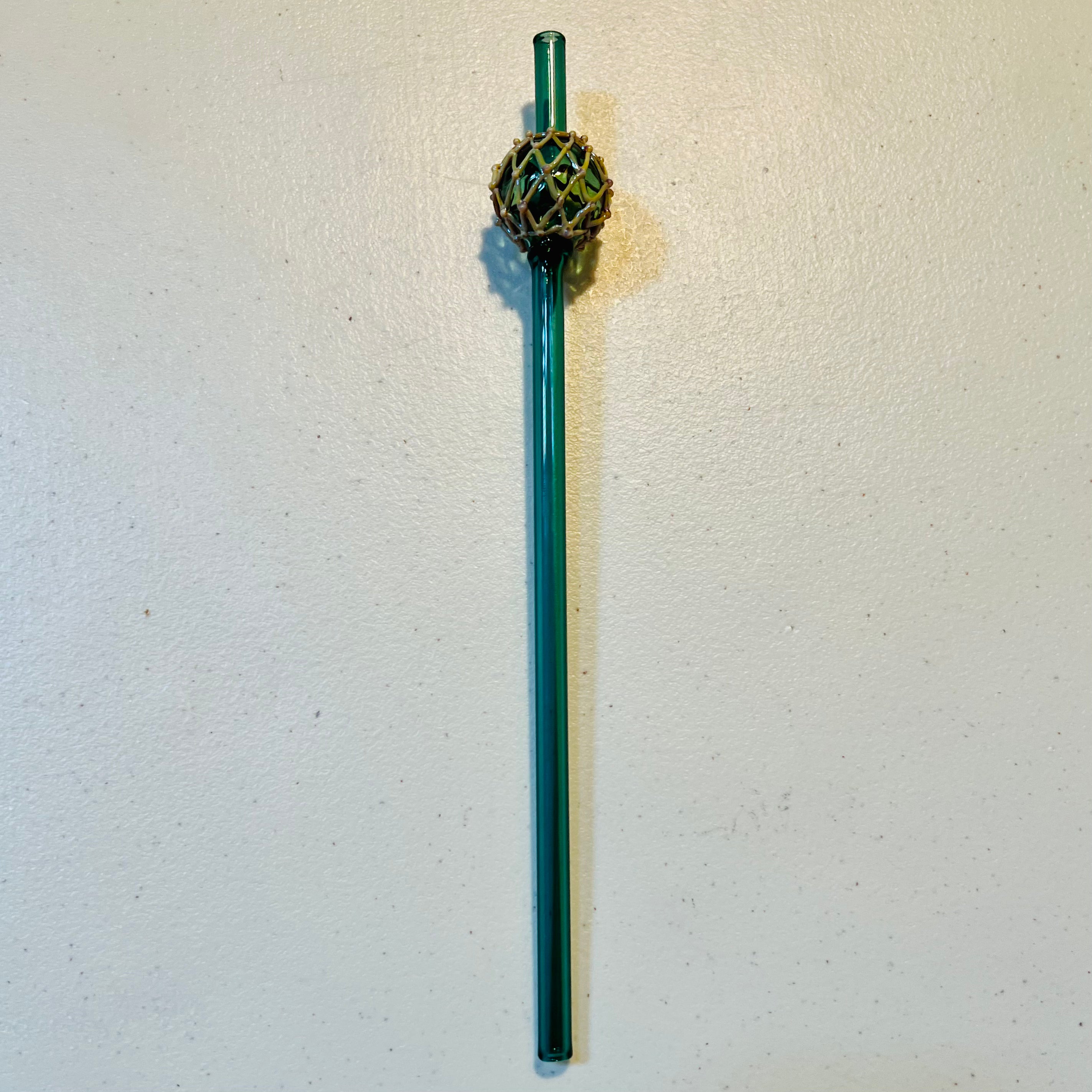 Japanese glass fishing float straw Surfside Sips