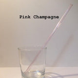 Surfside Sips 10" Pink Champagne Glass Drinking Straw