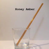 Surfside Sips 10" Honey Amber Glass Drinking Straw